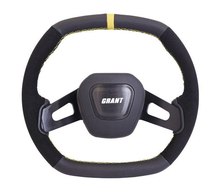 684 C8 Performance Steering Wheel, Yellow Center Stripe