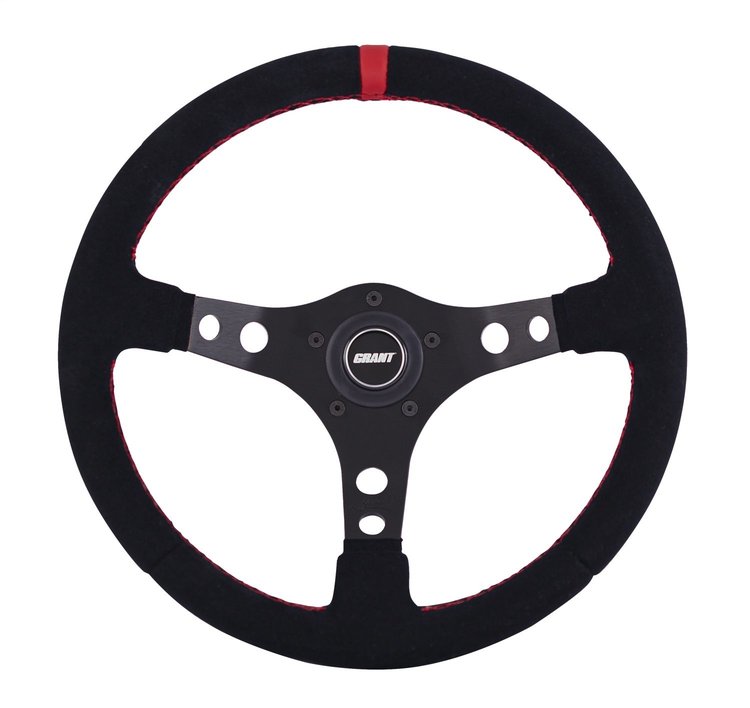 Suede Series Steering Wheel Black Anodized