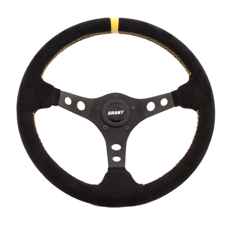 Suede Series Steering Wheel Black Anodized