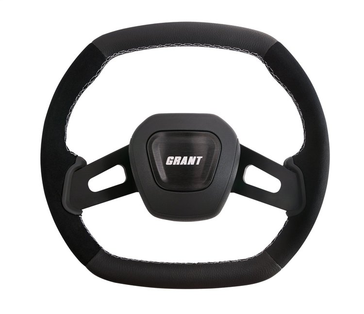 698 Performance Series Steering Wheel, 13.750 in, 1.500 in. Dish [Suede/Leather]
