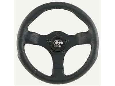 Formula-1 Steering Wheel Black Leather-Grained Vinyl Grip