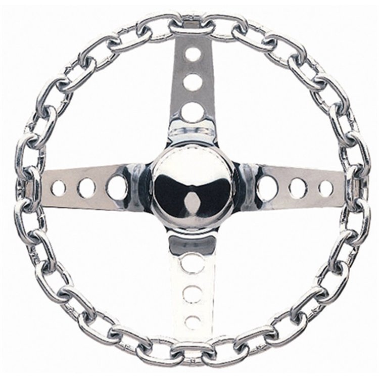 Classic Chain Wheel Chrome Finish 4-Spoke 11" Diameter 3-1/2" Dish
