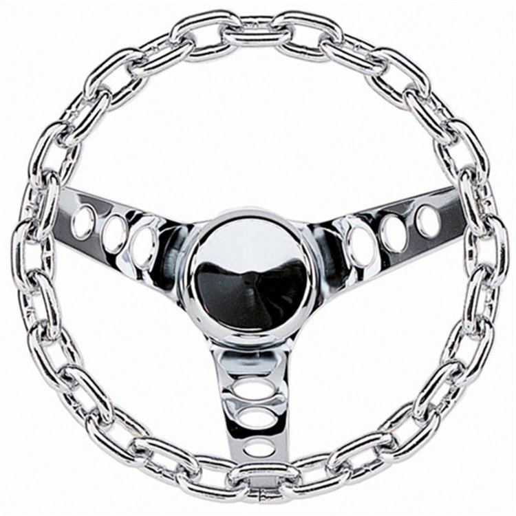 Classic Chain Wheel Chrome Finish 3-Spoke 10" Diameter 5-1/2" Dish