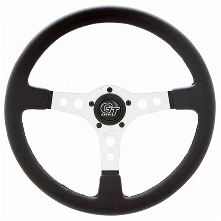 Formula GT 14" Steering Wheel Silver spokes, 3-1/2" dish
