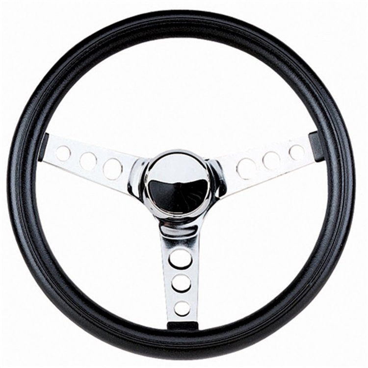 Black Foam Grip Steering Wheel 12-1/2" Diameter