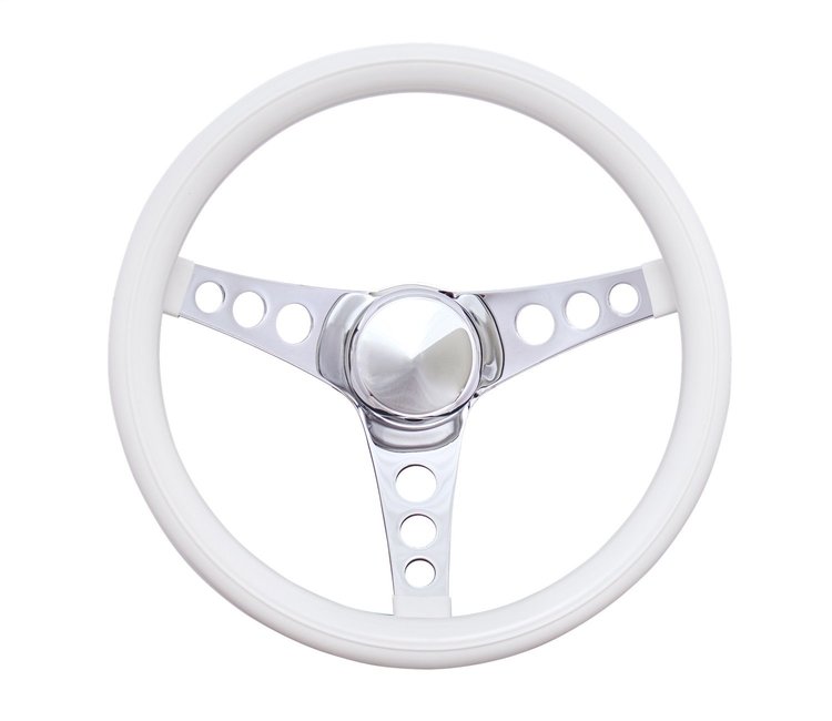 838W Classic Steering Wheel [13.5 in., White Grip]