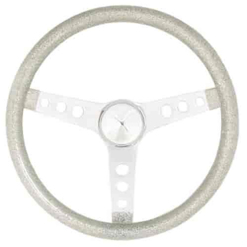 Metal Flake Steering Wheel Silver Metal Flake Vinyl Grip