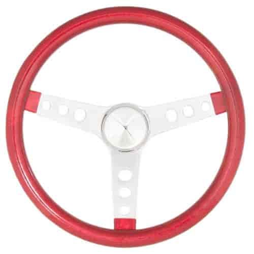 Metal Flake Steering Wheel Red Metal Flake Vinyl Grip