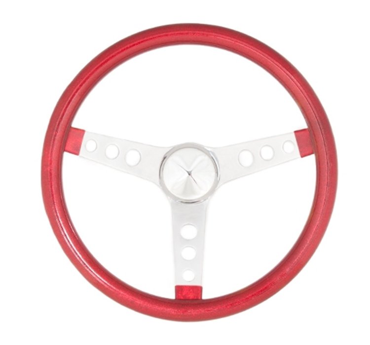 Metal Flake Steering Wheel Red Metal Flake Vinyl Grip