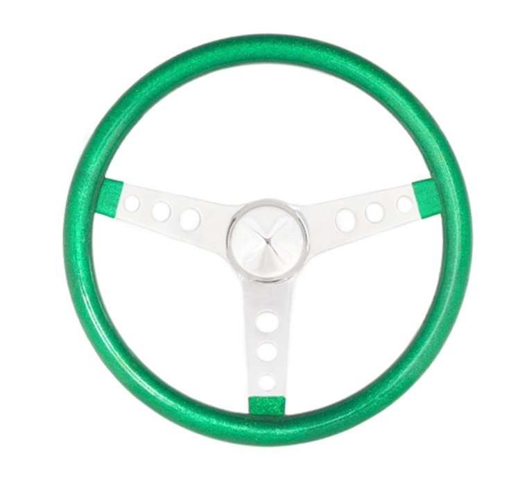 Metal Flake Steering Wheel Green Metal Flake Vinyl Grip
