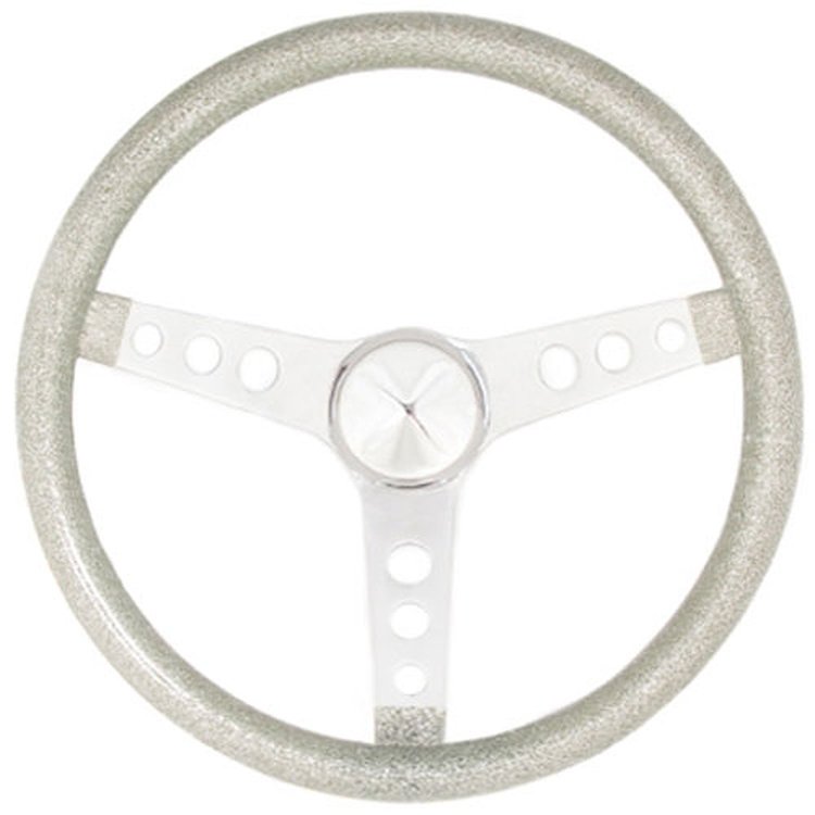 Metal Flake Steering Wheel Silver Metal Flake Vinyl Grip