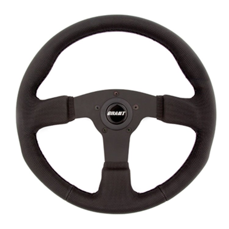 Gripper Series Steering Wheel Black 3-Spoke GT Rally Design