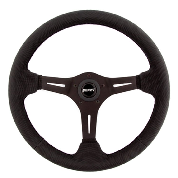 Gripper Series Steering Wheel Black 3-Spoke Performance/Race Design