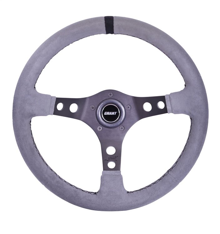 8514 Steering Wheel, Race Gray Ultrasuede Wheel