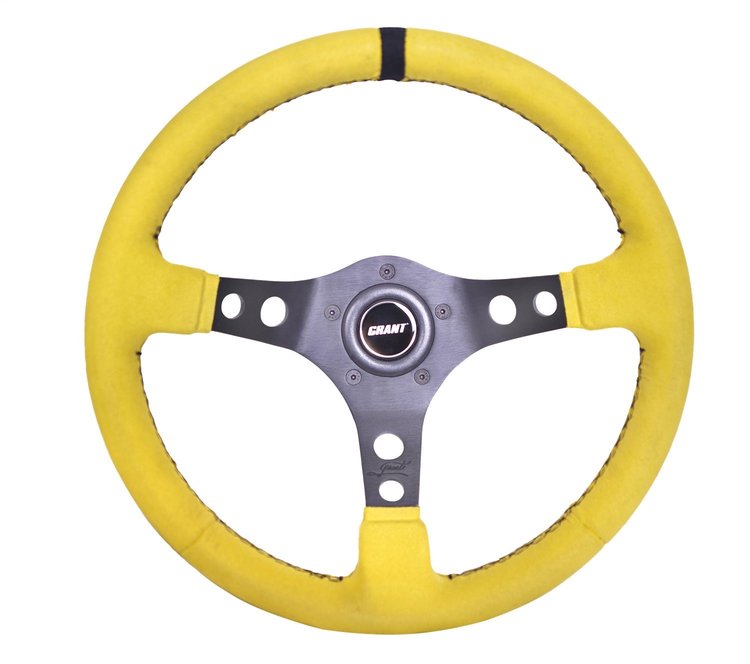 8517 Steering Wheel, Race Yellow Ultrasuede Wheel