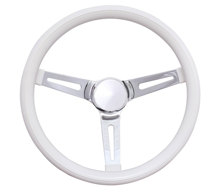 8540W Classic Series Slotted Wheel White Grip 3-Spoke Black Spokes