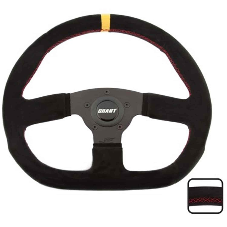 Suede Series Steering Wheel Black Anodized