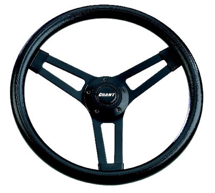 Classic 3-Spoke Steering Wheel Black Foam Grip/Black Spokes