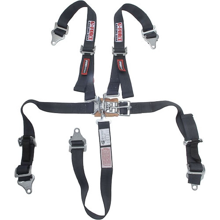 Pro Jr. Series Latch & Link 5-Point Safety Harness Pull-Up Lap Belt