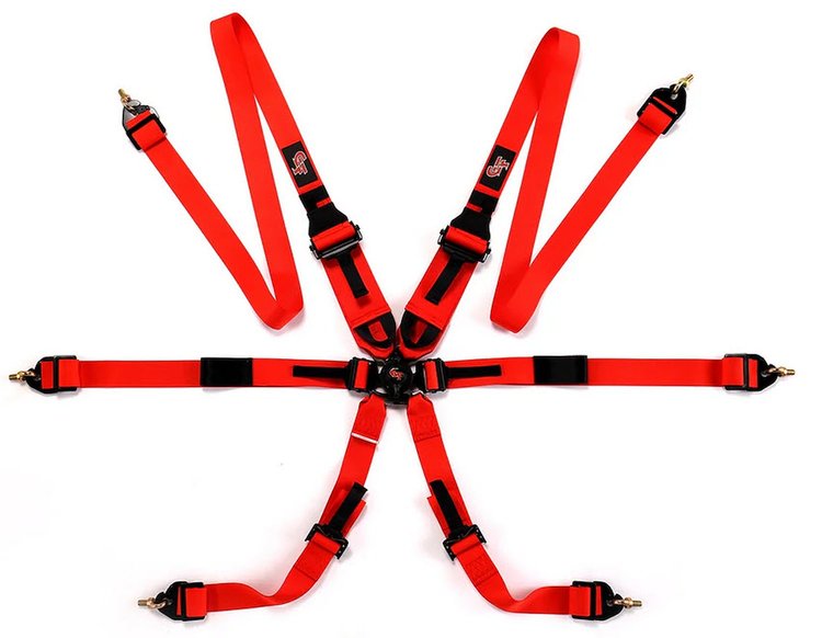 7623RD30 Endurance 3+2 Pull-Down FIA Harness [Red]
