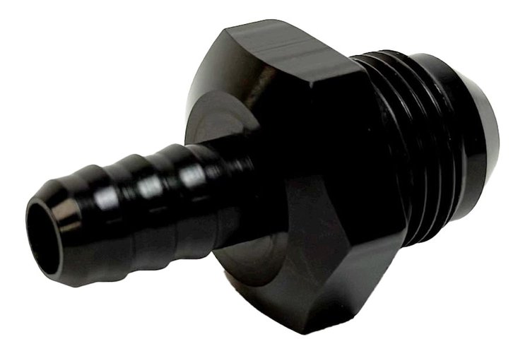 PF-4008 Adapter Fitting, -8 AN Male to 3/8 in. Hose Barb, Straight, Aluminum [Black Anodized]