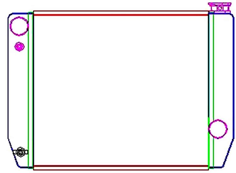 ClassicCool Universal Fit Radiator Single Pass Crossflow Design 22" x 15.50" for HEMI Swap
