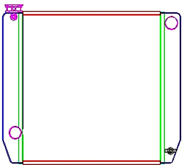 ClassicCool Universal Fit Radiator Single Pass Crossflow Design 22" x 19" with Steam Fitting
