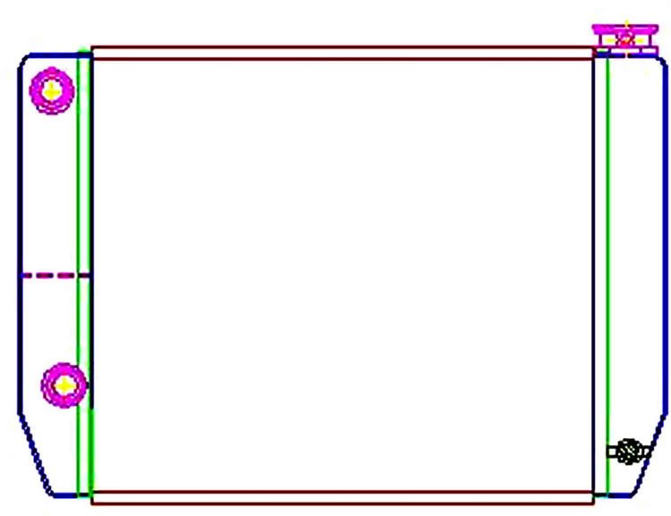 ClassicCool Universal Fit Radiator Dual Pass Crossflow Design 22" x 15.50" with 16AN Inlet/Outlet
