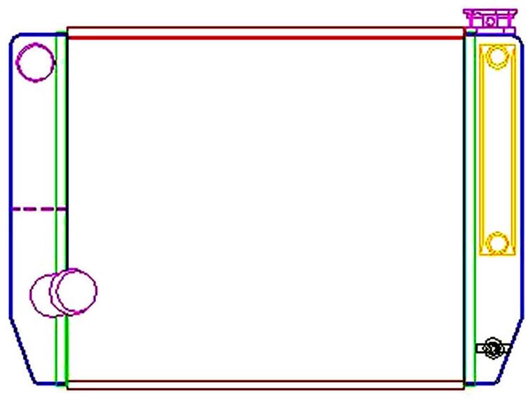 ClassicCool Universal Fit Radiator Dual Pass Crossflow Design 22" x 15.50" with Transmission Cooler