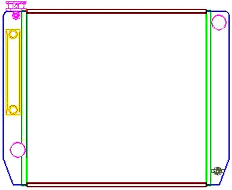 MegaCool Universal Fit Radiator Single Pass Crossflow Design 24" x 19" with Steam Fitting & Cooler