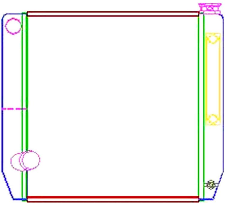 MegaCool Universal Fit Radiator Dual Pass Crossflow Design 22" x 19" with Transmission Cooler