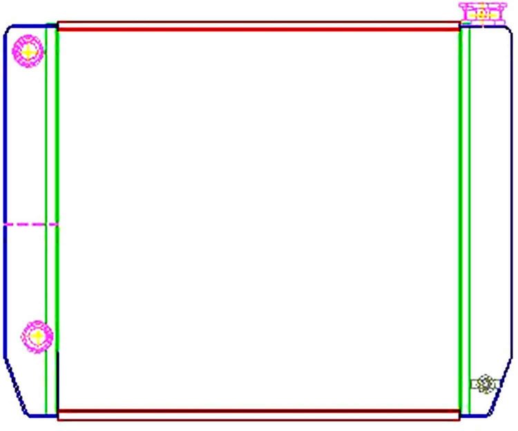 MegaCool Universal Fit Radiator Dual Pass Crossflow Design 24" x 19" with 16AN Inlet/Outlet