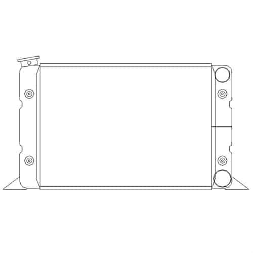 Scirocco Style Racing Radiator with Passenger Inlet & Passenger Outlet