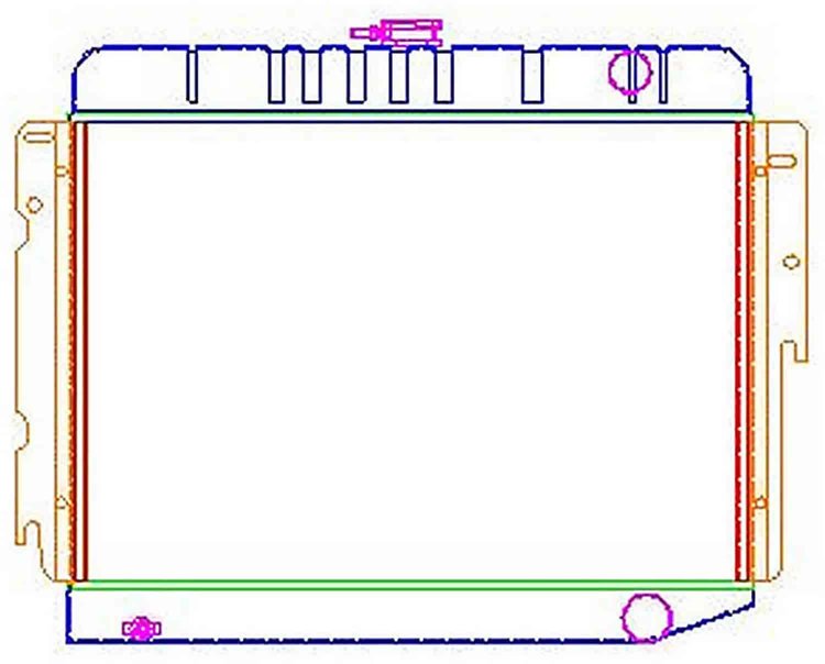 ExactFit Radiator for 1970-1973 Chrysler B Body Charger/Coronet/Road Runner/Satellite with Big Block & A/C
