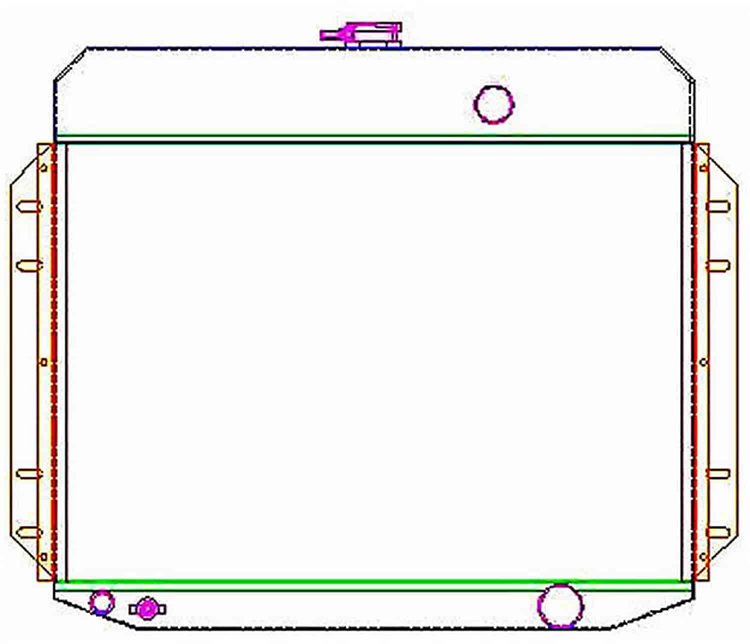 ExactFit Radiator for 1961-1964 Ford Truck with Early Ford Small Block & L6