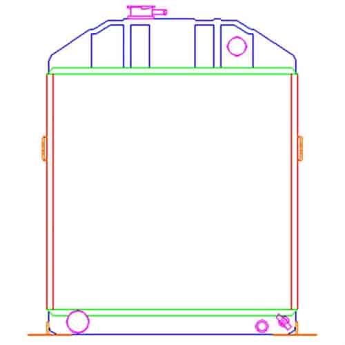 PerformanceFit Radiator 1942-1948 Ford/Mercury