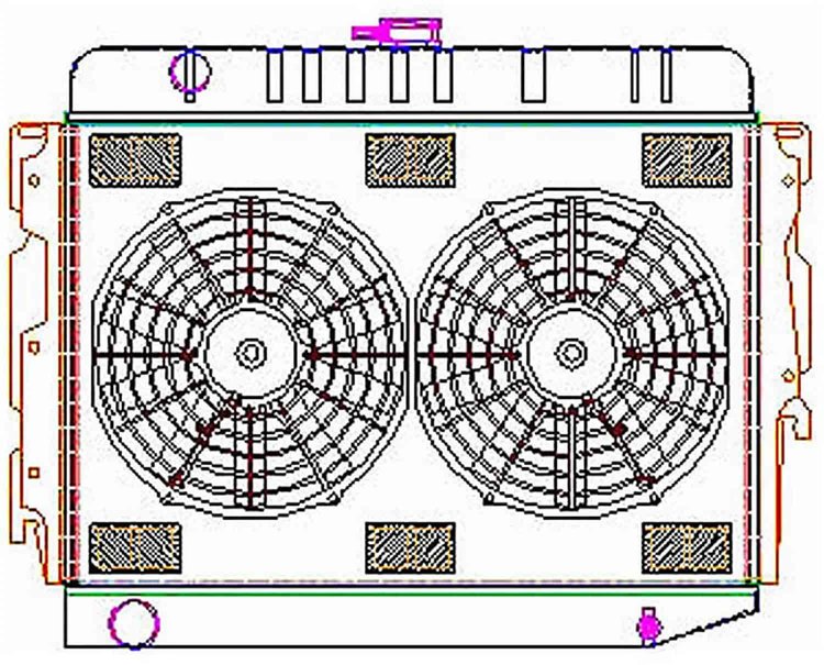ExactFit Radiator ComboUnit for 1966-1969 Chrysler B Body Belvedere/Satellite/Coronet/Charger with Small Block