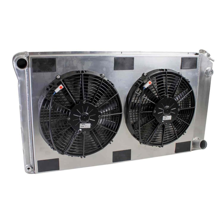 ExactFit Radiator ComboUnit for 1967-1987 Chevy/GMC Pickup Truck, Blazer, Jimmy & Suburban with Small Block Chevy