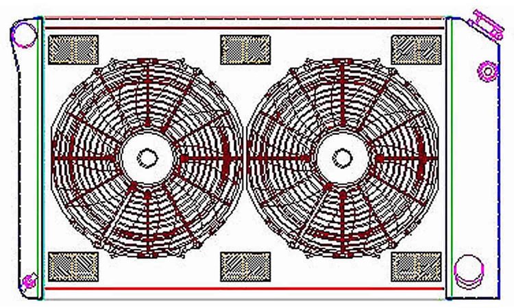 ExactFit Radiator ComboUnit for 1967-1987 Chevy/GMC Pickup Truck, Blazer, Jimmy & Suburban with Small Block Chevy/L6