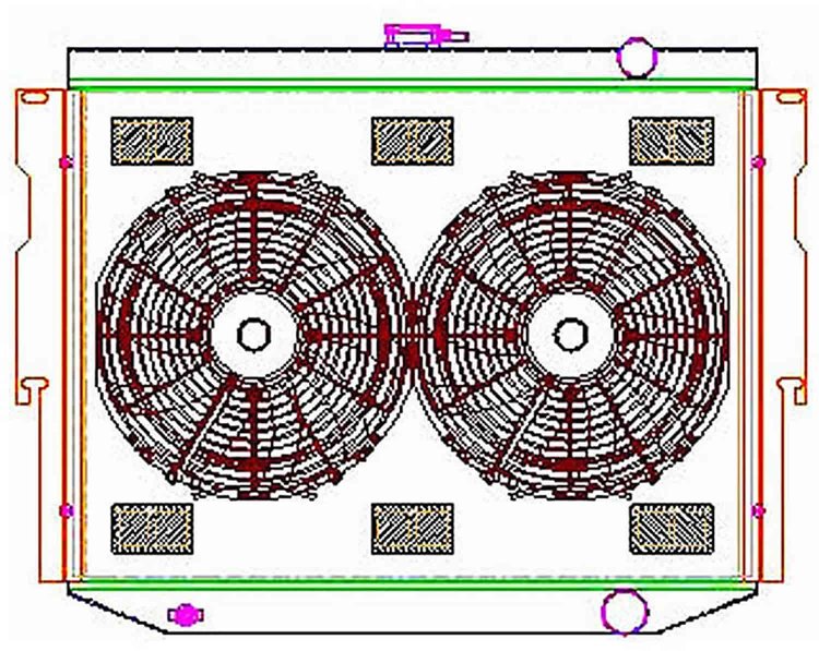 ExactFit Radiator ComboUnit for 1974-1978 Chrysler B Body Fury, Monoco, New Yorker, Newport, Town & Country with Big Block