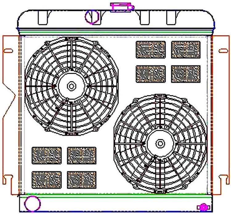 ExactFit Radiator ComboUnit for 1962-1965 Belvedere, Fury, and Sport Fury with Small Block