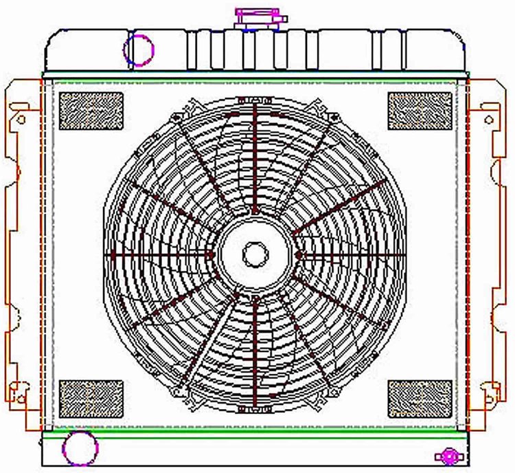 ExactFit Radiator ComboUnit for 1970-1972 Chrysler B & E Body with Big Block
