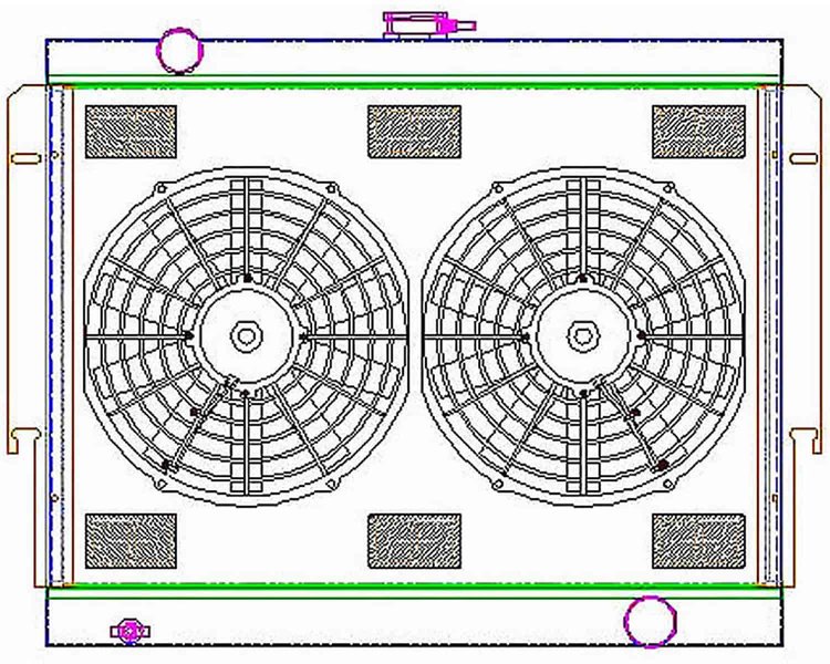 ExactFit Radiator ComboUnit for 1976-1980 Chrysler F Body & 1977-1989 M Body with Small Block