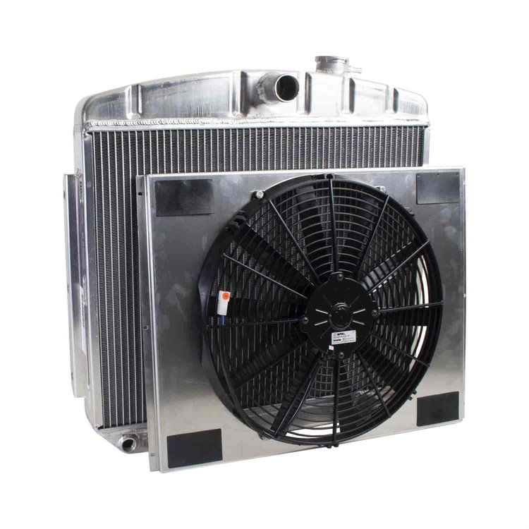 ExactFit Radiator ComboUnit for 1955-1956 Chevrolet Car for Chevy V8 Mount