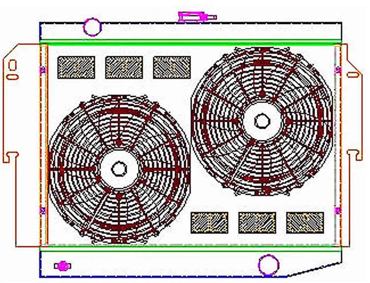 ExactFit Radiator ComboUnit for 1979-1989 Dodge Truck, Ramcharger, & Trailduster with Small Block