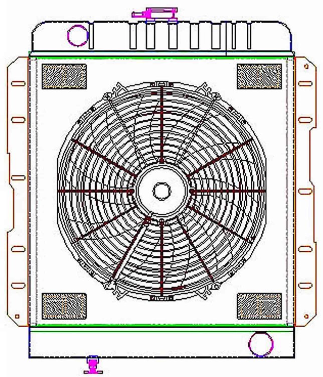 ExactFit Radiator ComboUnit for 1958 Chevrolet Car