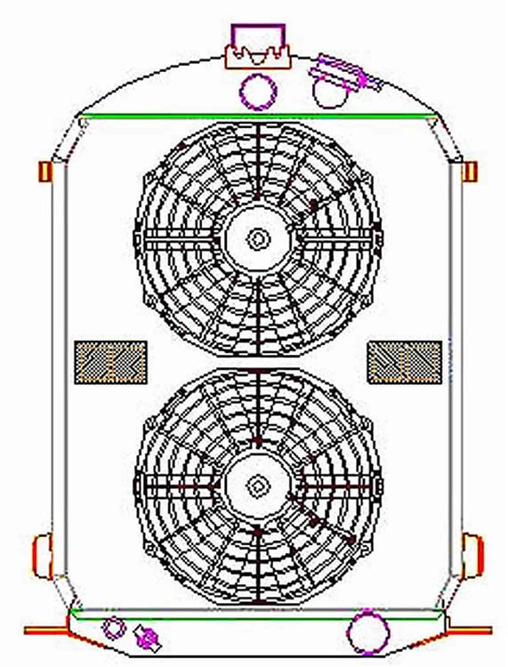 ExactFit Radiator ComboUnit for 1930-1931 Model A with Early GM Engine; Dummy Filler Neck & Hood Rod Options
