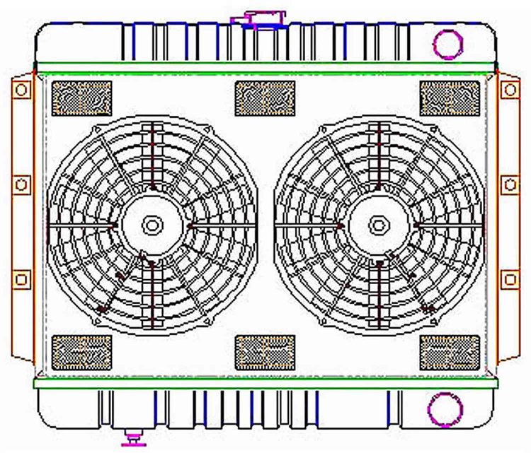 ExactFit Radiator ComboUnit for 1961-1964 Belair/Biscayne/Impala & 1961 Brookwood, Special 409