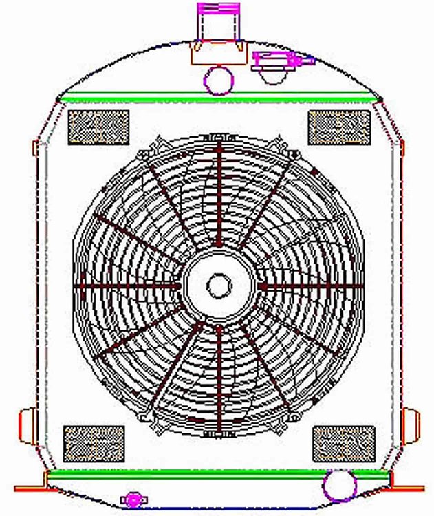 ExactFit Radiator ComboUnit for 1928-1929 Model A with Early GM Engine; Dummy Filler Neck & Hood Rod Options