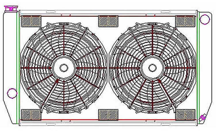 ExactFit Radiator ComboUnit for 1973-1979 Galaxie, LTD & Continental with Late Small Block & Big Block